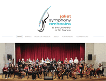 Tablet Screenshot of jolietsymphonyorchestra.org
